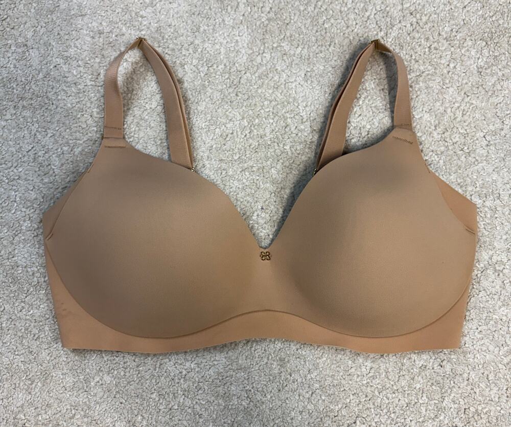 NWOT Honeylove CloudEmbrace Wireless Contour T-Shirt Bra Sand/Tan Size 36D